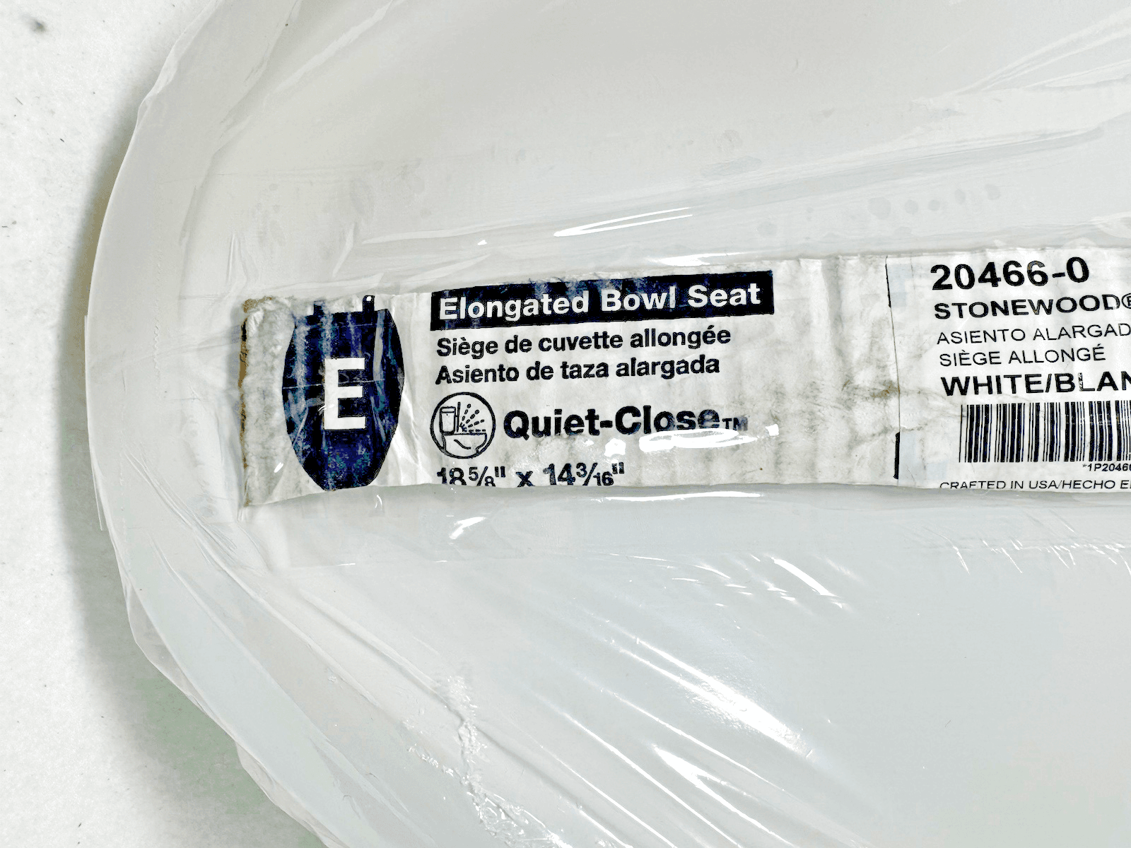 Kohler 20466-0 Stonewood Elongated Toilet Seat with Quiet-Close~White~18 5/8” - Thumbnail 2