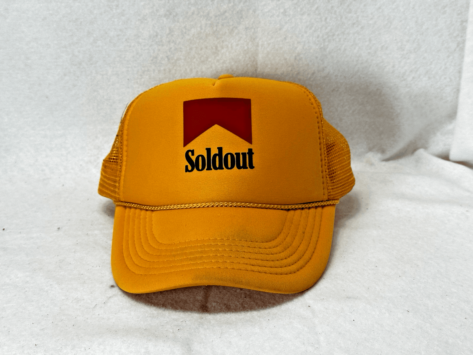 Vintage Rare Marlboro Spoof HAT SNAPBACK ADJUSTABLE Yellow - Image 1