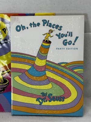 LOT OF 2 ITEMS Oh, the Places You'll Go! by Seuss (1990, Hardcover) with Tote - Thumbnail 2