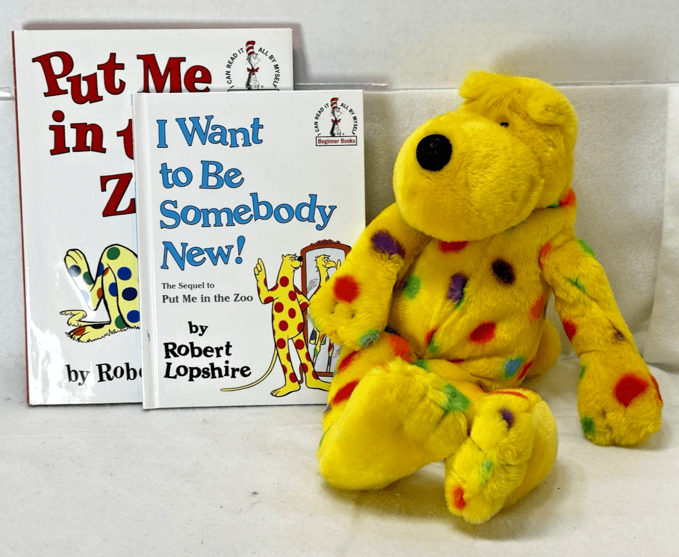 Kohls Cares Dr. Seuss PUT ME IN THE ZOO Leopard Plush 11” + 2 Books - Image 1