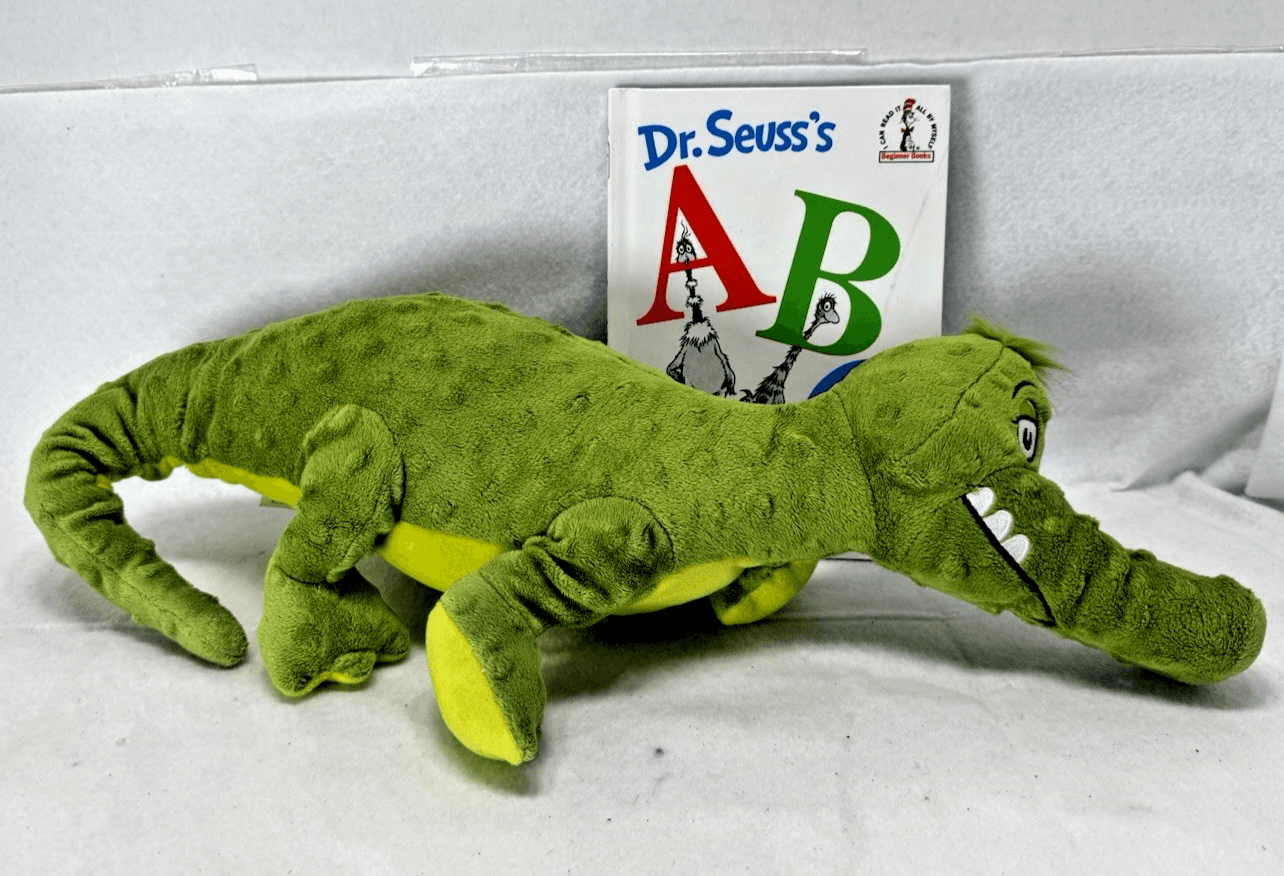Kohl's Cares Dr. Seuss ABC Book & Alligator Plush Green Stuffed Animal Toy - Image 1