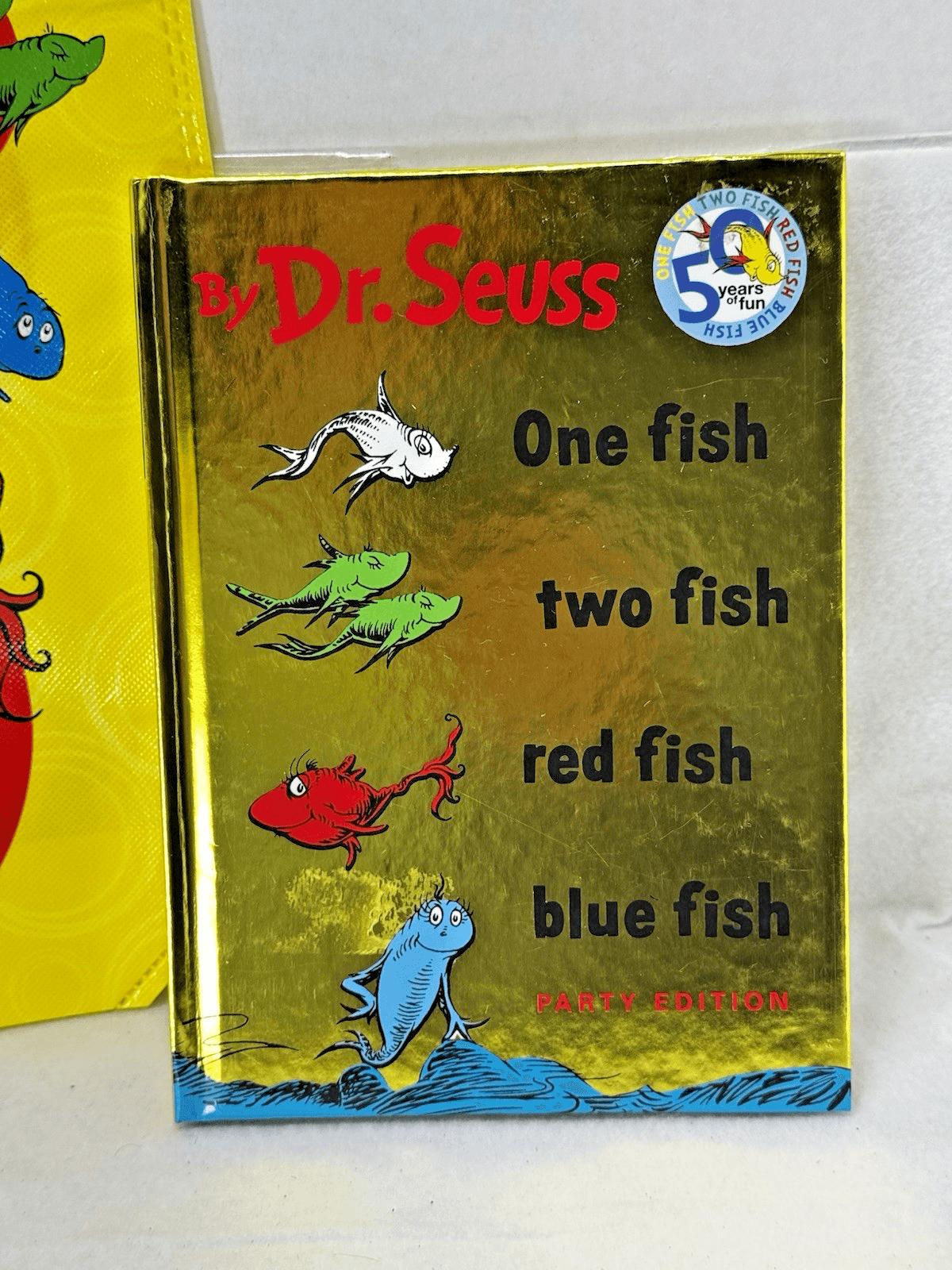Lot of 3 Dr. Seuss - One Fish Two Fish Red Fish Blue Fish Books & Tote - Thumbnail 2
