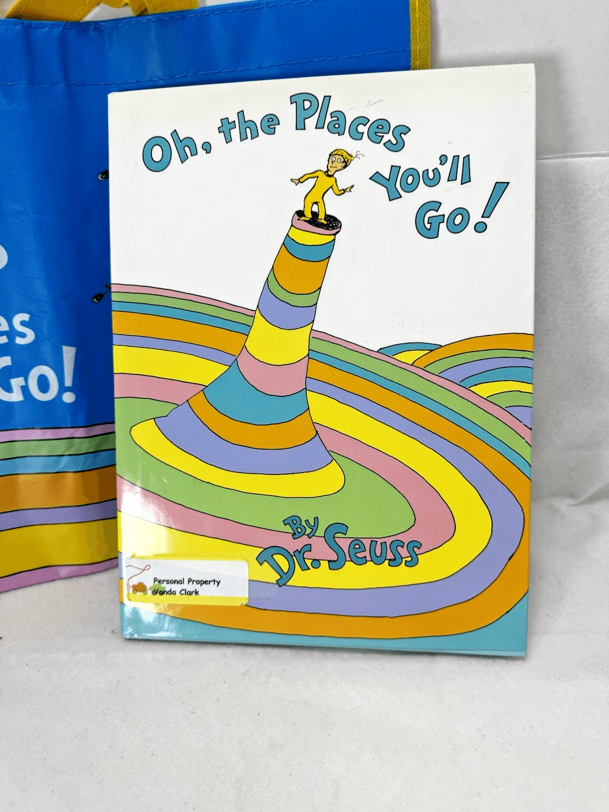 Oh , The places You’ll Go!! Dr Seuss Hardcover Book | 8” x 11” Matching tote - Thumbnail 2