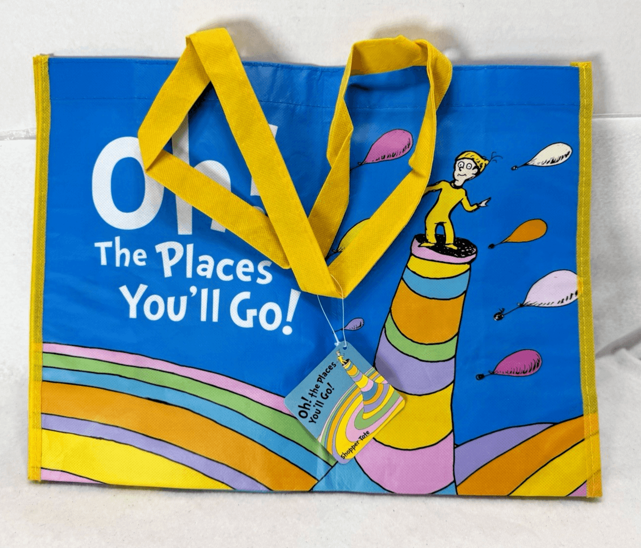 Oh , The places You’ll Go!! Dr Seuss Hardcover Book | 8” x 11” Matching tote - Thumbnail 3