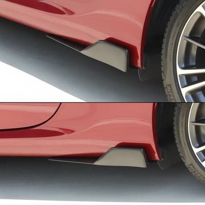 18" Universal Side Skirts, 45cm Left/Right Glossy Black PP Side Skirt Protection - Image 1