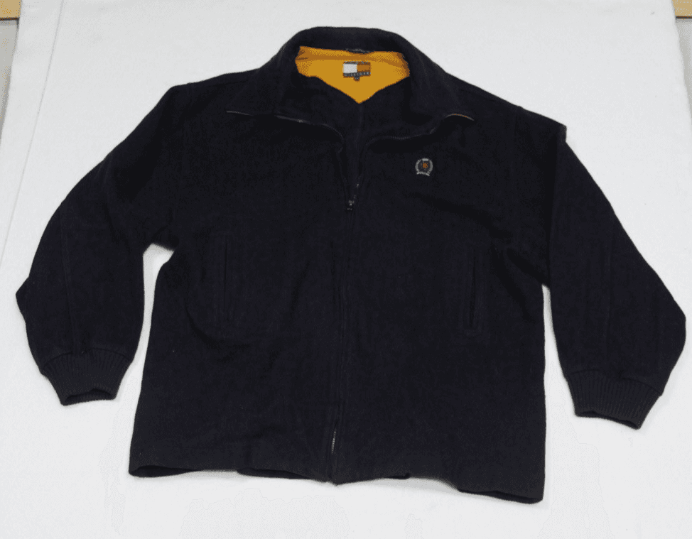 Tommy Hilfiger Jacket Vintage Y2K Mens XL WOOL Pullover Sweater BLUE Zip - Image 1