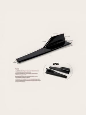 18" Universal Side Skirts, 45cm Left/Right Glossy Black PP Side Skirt Protection - Thumbnail 14