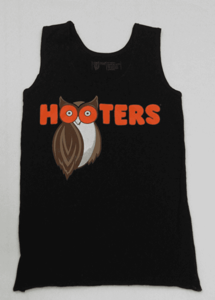 HOOTERS Women Black XXS Cotton Tank USED - Image 1