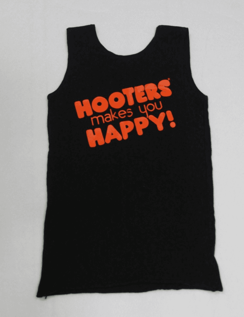 HOOTERS Women Black XXS Cotton Tank USED - Thumbnail 3