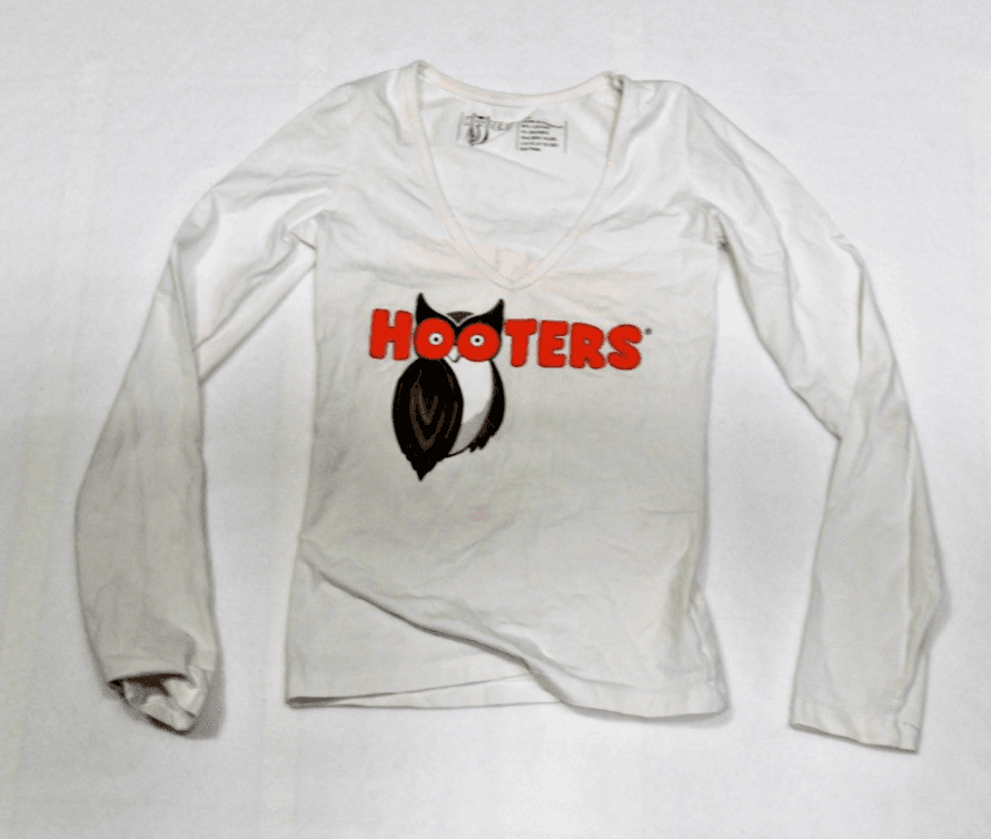 HOOTERS WHITE LONG SLEEVE XXS - Image 1