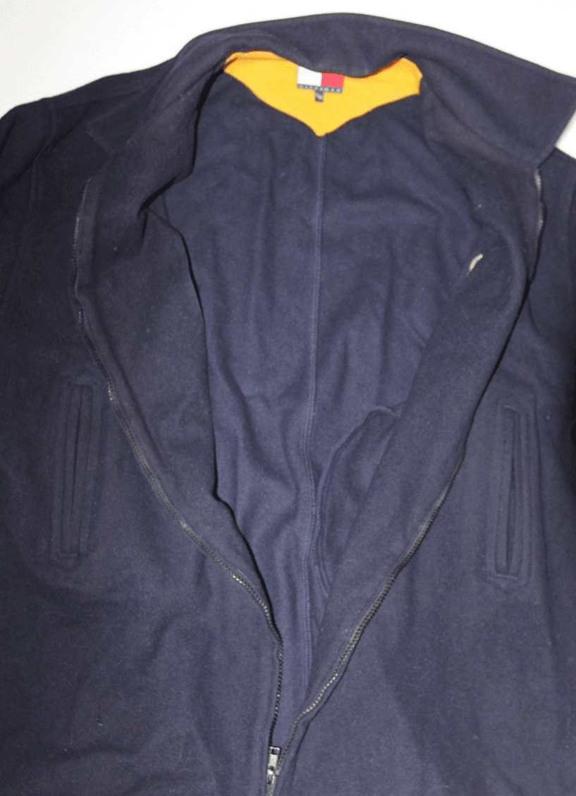 Tommy Hilfiger Jacket Vintage Y2K Mens XL WOOL Pullover Sweater BLUE Zip - Thumbnail 5