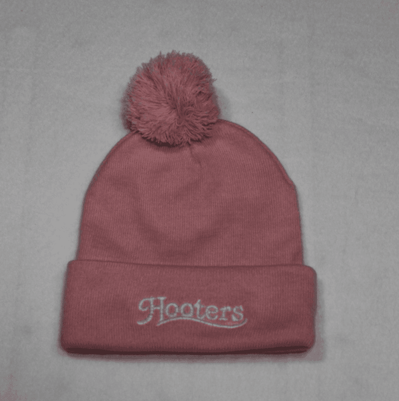 PINK Hooters Restaurant Winter Hat Beanie One Size Fits Most - Thumbnail 2