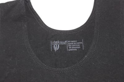 HOOTERS Women Black XXS Cotton Tank USED - Thumbnail 2