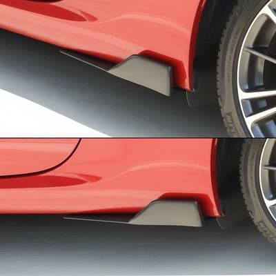 18" Universal Side Skirts, 45cm Left/Right Glossy Black PP Side Skirt Protection - Thumbnail 2