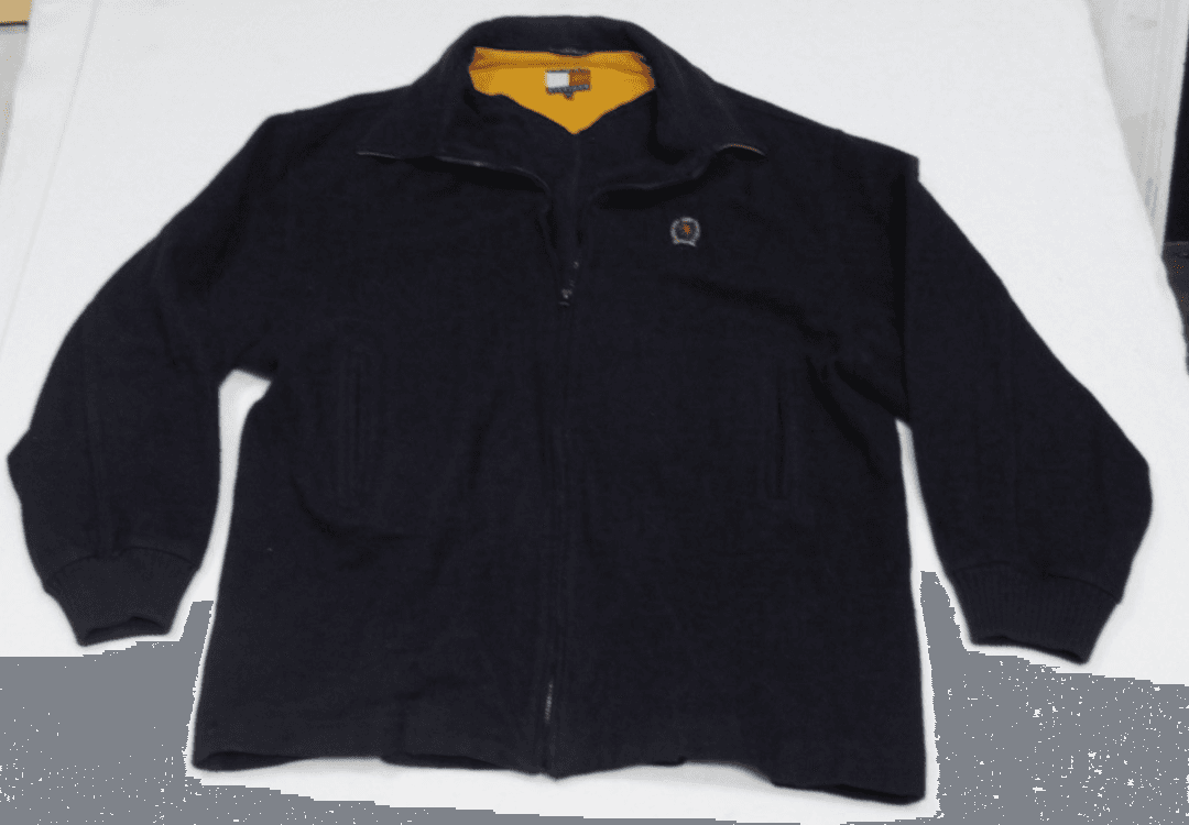 Tommy Hilfiger Jacket Vintage Y2K Mens XL WOOL Pullover Sweater BLUE Zip - Thumbnail 2