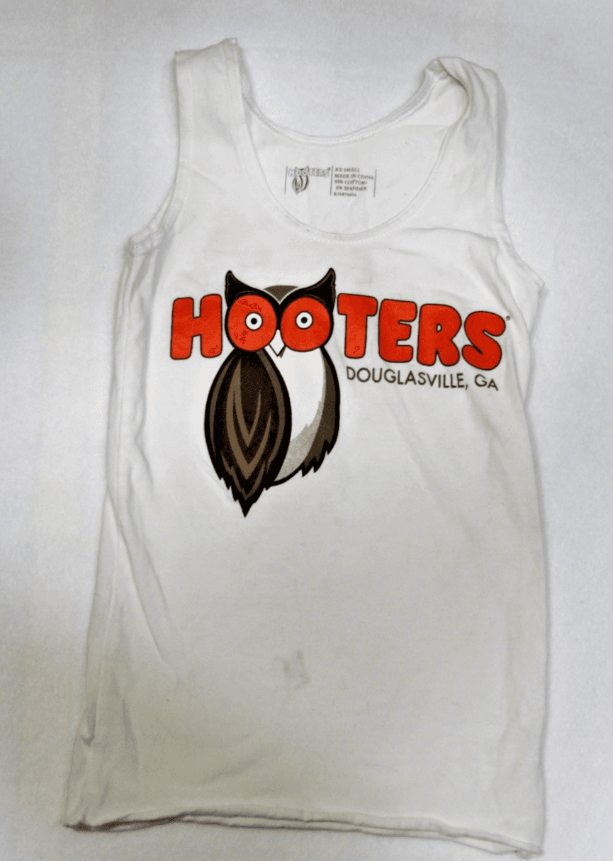 Hooters Tank Top Women's Size XXSmall White Makes You Happy - Image 1