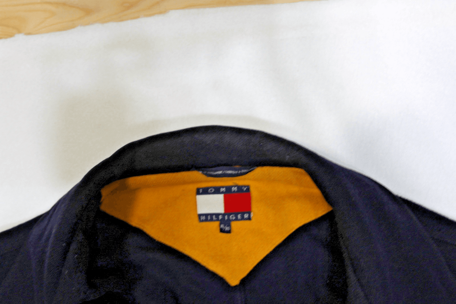 Tommy Hilfiger Jacket Vintage Y2K Mens XL WOOL Pullover Sweater BLUE Zip - Thumbnail 3