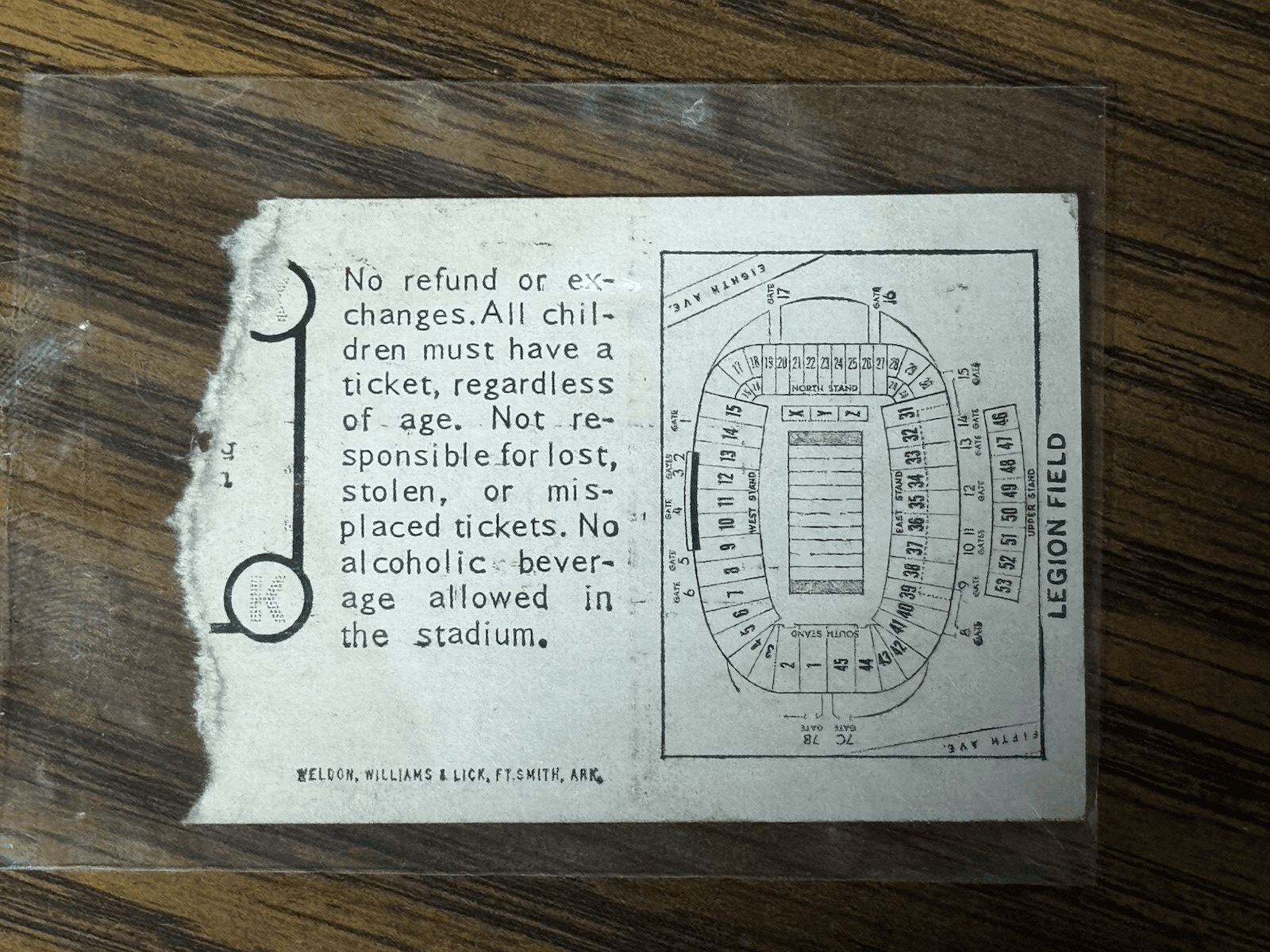 1978 Alabama LSU Nov 11 Ticket Stub Student - Thumbnail 2