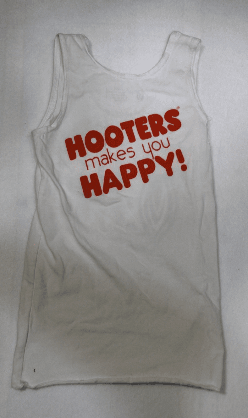 Hooters Tank Top Women's Size XXSmall White Makes You Happy - Thumbnail 2