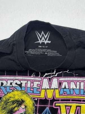 WWE Wrestlemania VI Shirt Small Black Ultimate Warrior Crewneck Short Sleeve - Thumbnail 2
