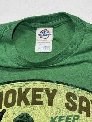 VTG 90s Smokey The Bear Says Keep It Green T-Shirt Adult Small 1993 Delta Pro - Thumbnail 3
