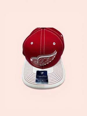 Fanatics Detroit Red Wings NHL Snapback Cap Black Red One Size - Thumbnail 4