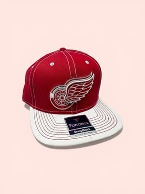 Fanatics Detroit Red Wings NHL Snapback Cap Black Red One Size - Thumbnail 3