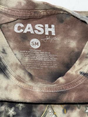 Johnny Cash - Men's Officially Licensed Tie Dye Man In Black T-shirt - Small - Thumbnail 2