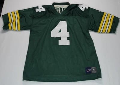 Vintage Green Bay Packers Brett Favre REVERSIBLE NFL Football Jersey 52 Reebok - Thumbnail 2
