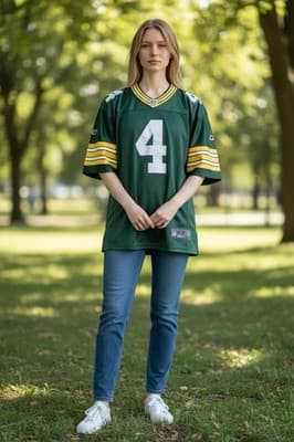 Vintage Green Bay Packers Brett Favre REVERSIBLE NFL Football Jersey 52 Reebok - Thumbnail 7