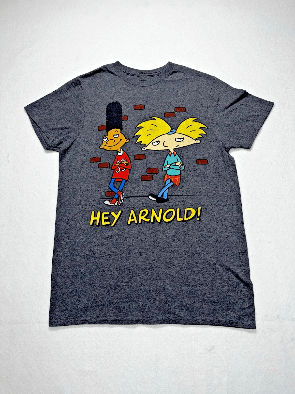 Nickelodeon Grey Hey Arnold T-Shirt Tee Small Youth Pre-Owned - Thumbnail 2