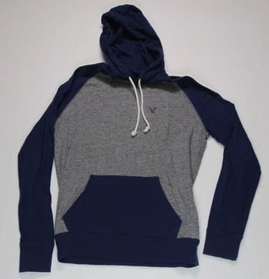 Hollister Vintage Hoodie Men’s Size XS Gray Blue Long Sleeve Pullover Logo - Image 1
