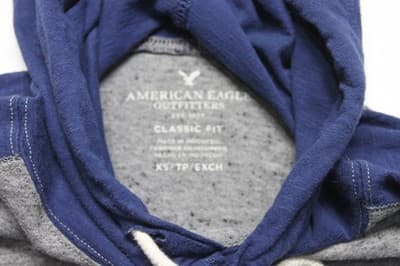 Hollister Vintage Hoodie Men’s Size XS Gray Blue Long Sleeve Pullover Logo - Thumbnail 3