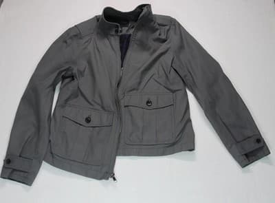 BANANA REPUBLIC Jacket Mens Extra Medium Gray Moto Coat Outdoor - Thumbnail 3