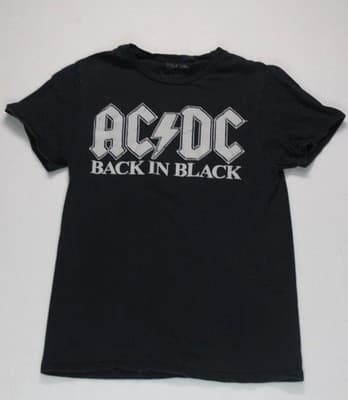 ACDC Back In Black Shirt Mens Small Rock Band Tee Concert Tour Music T-Shirt - Image 1