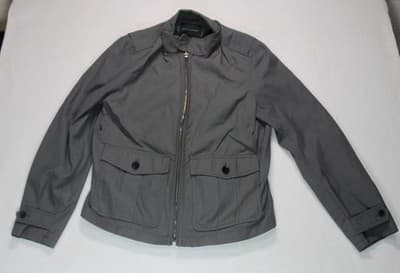 BANANA REPUBLIC Jacket Mens Extra Medium Gray Moto Coat Outdoor - Image 1