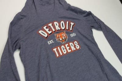 Detroit Tigers Hoodie MLB Cooperstown Collection Size L Lightweight Sweatshirt - Thumbnail 2