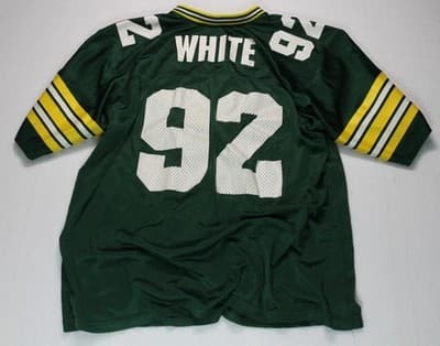 VINTAGE Green Bay Packers Jersey Mens XL Apex Reggie White #92 NFL 90s - Thumbnail 3