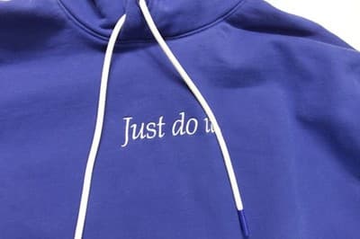 Nike JUST DO IT Heavyweight Pullover Hoodie ‘Blue’ CI9406 010 Size YM Rare - Thumbnail 3