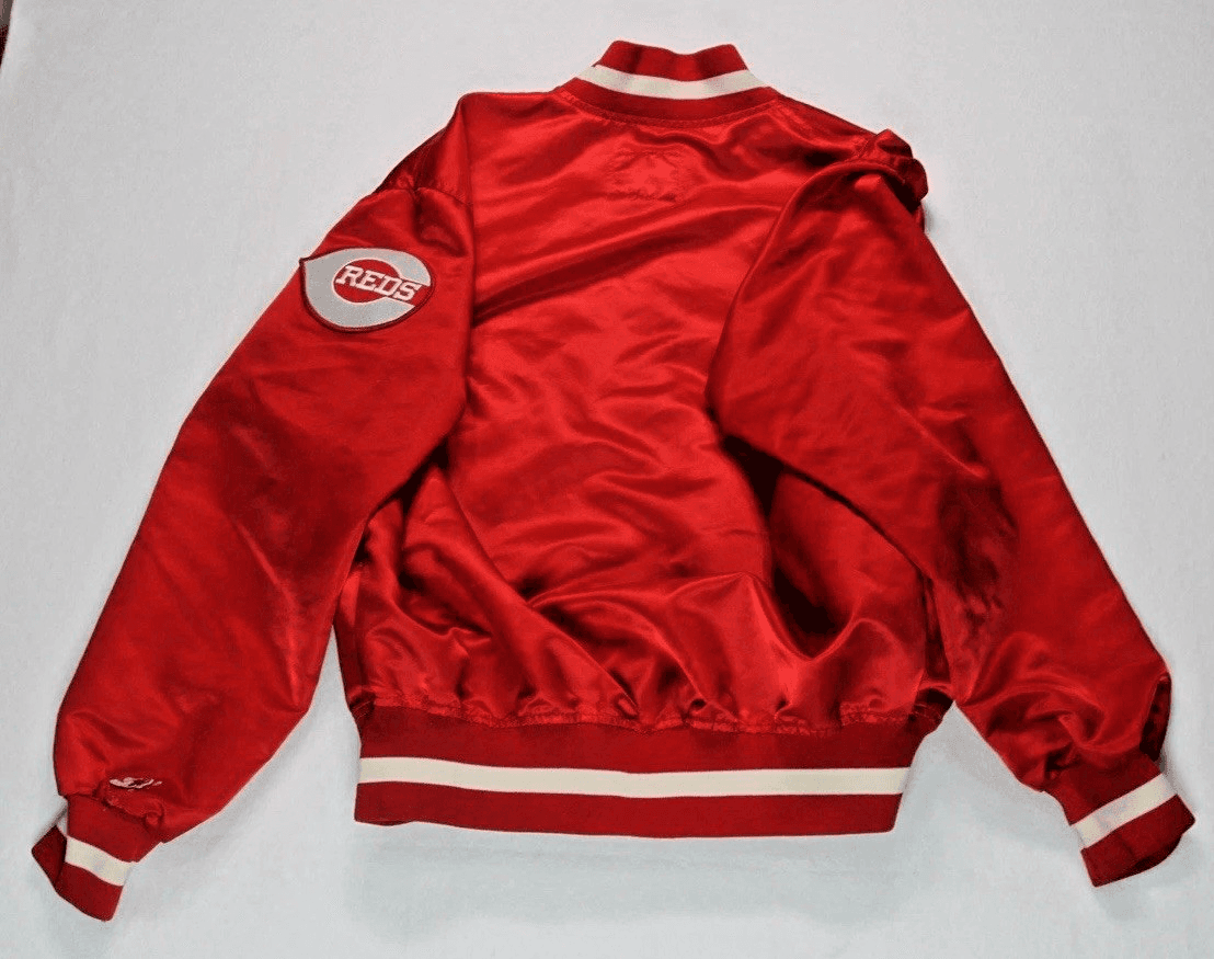 Vintage 90's Cincinnati Reds Kids Size XL Bomber Jacket Starter MLB - Thumbnail 4