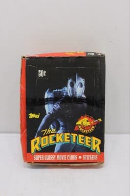 THE ROCKETEER TOPPS SUPER GLOSSY MOVIE CARDS STICKERS FULL BOX 36 PACKS (1991) - Image 1