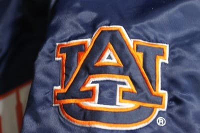 Auburn Puma Jacket Mens XXL Satin Bomber Quilted Embroidered Puffer Sports - Thumbnail 5