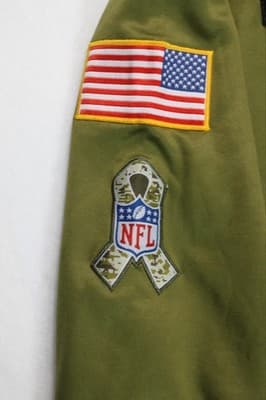 Nike NFL Cleveland Browns Salute to Service Hoodie Olive Green Mens XL - Thumbnail 4
