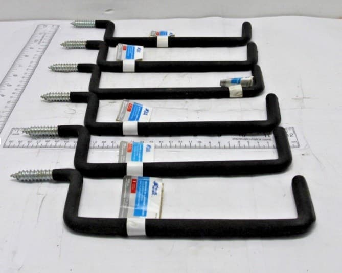 6xHeavy Duty Garage Storage Screw in Utility Tool Wall Mount Ladder Hanger Hook - Image 1