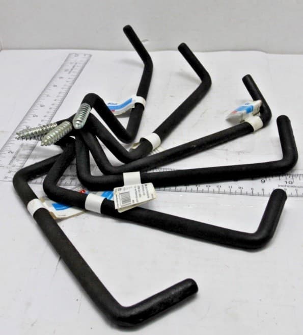 6xHeavy Duty Garage Storage Screw in Utility Tool Wall Mount Ladder Hanger Hook - Thumbnail 2