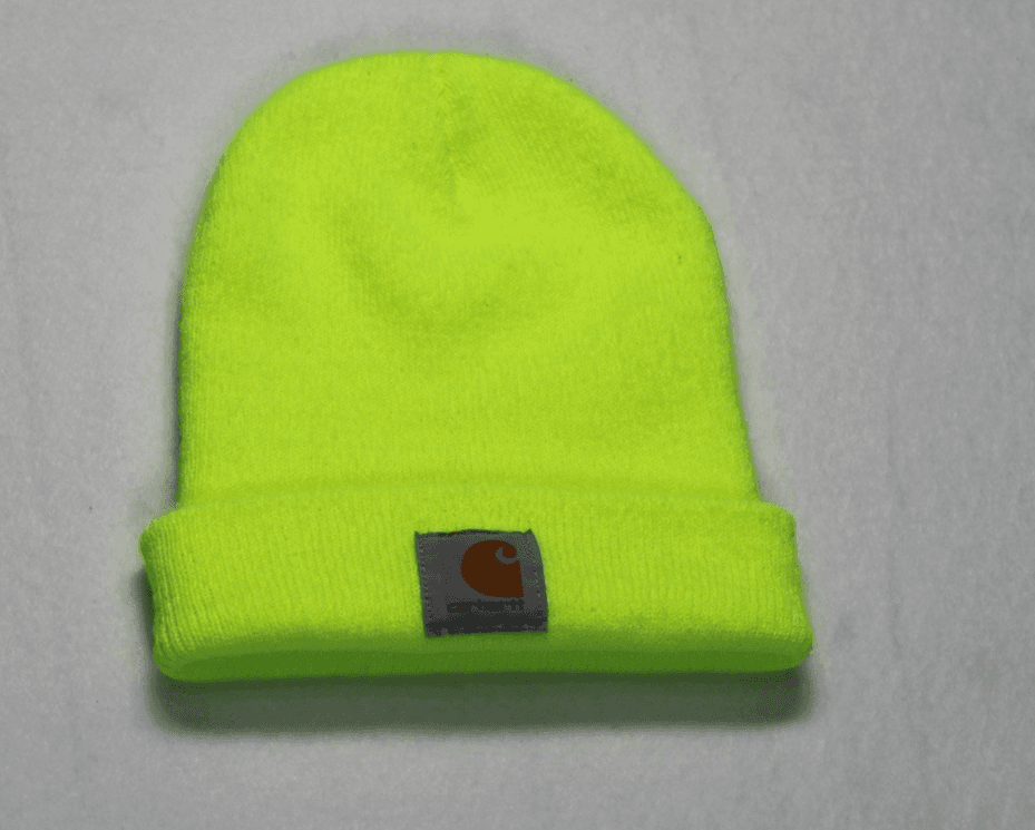 Carhartt Beanie Hat Neon Yellow Soft Stretch Fit Winter Workwear Layer Cap A18 - Image 1