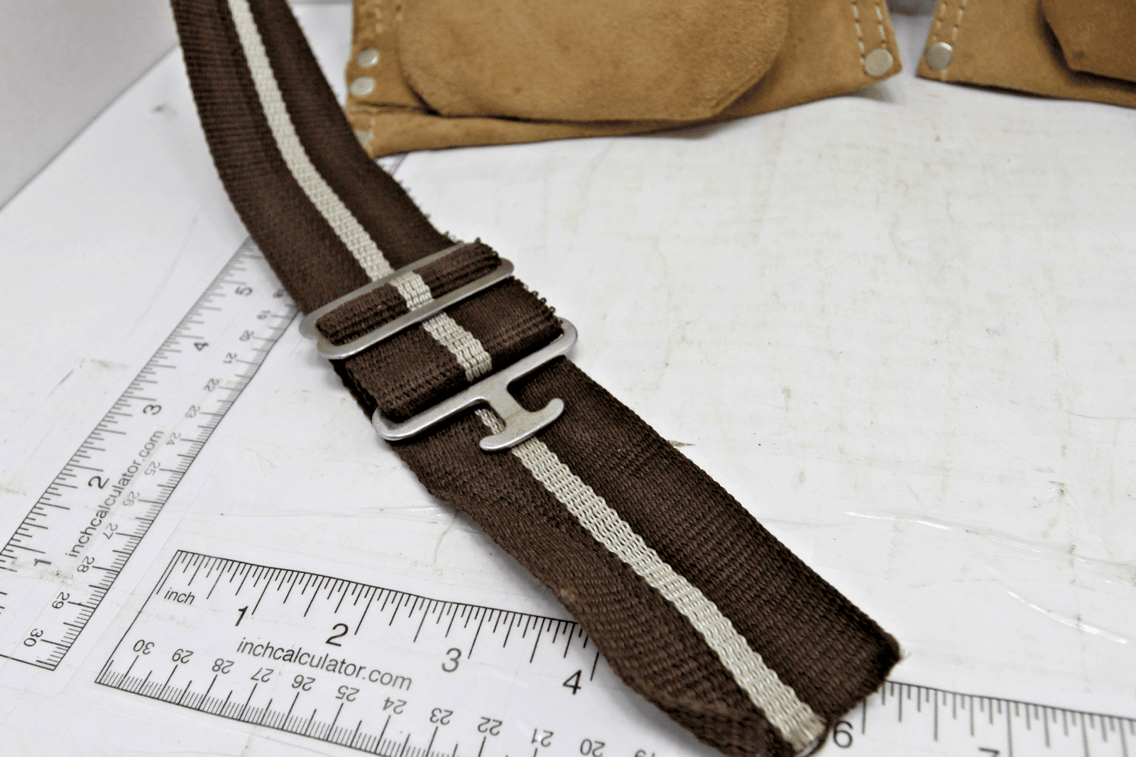 Vintage Lightweight Leather Suede Tool Belt Carpenter Pouch Work Apron - Thumbnail 4