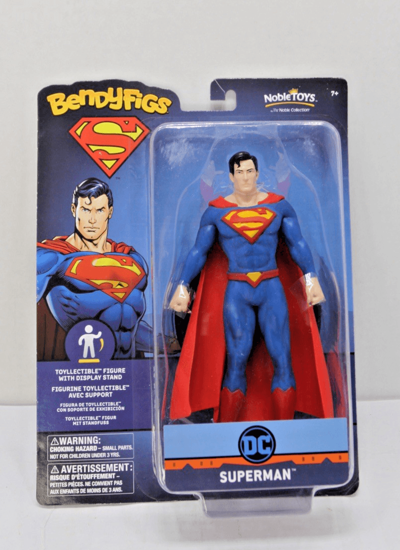 BendyFigs DC SUPERMAN 7" Toyllectible Figure with Display Stand! #NN4403 - Image 1