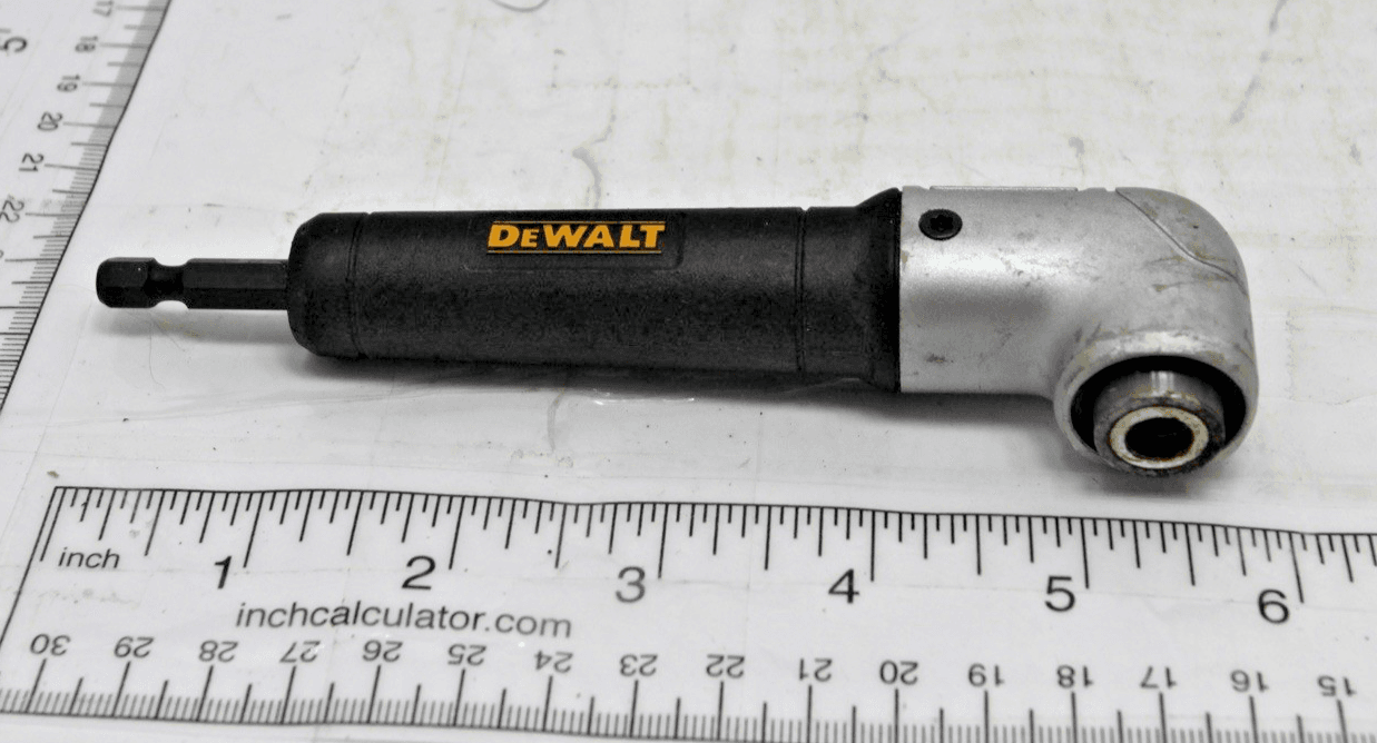 DEWALT Right Angle Attachment, Impact Ready (DWARA120), Black USED - Thumbnail 5