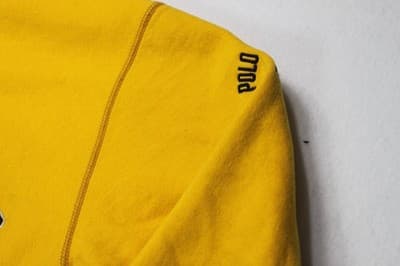 Vintage Polo Jeans Co Ralph Lauren Sweatshirt XL Yellow USA Flag Logo Spell Out - Thumbnail 4
